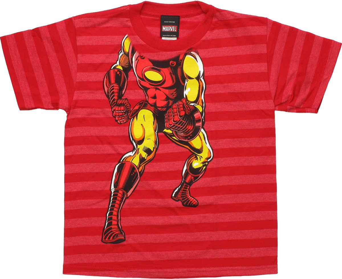 Iron Man Stripes Body Juvenile T Shirt