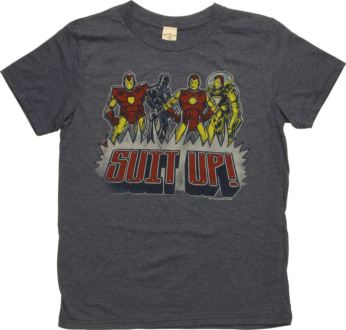 Iron Man Suit Up Navy Youth T-Shirt