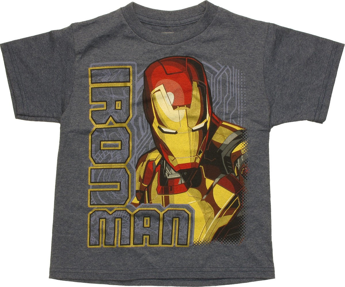 Iron Man Three Name and Bust Juvenile T-Shirt