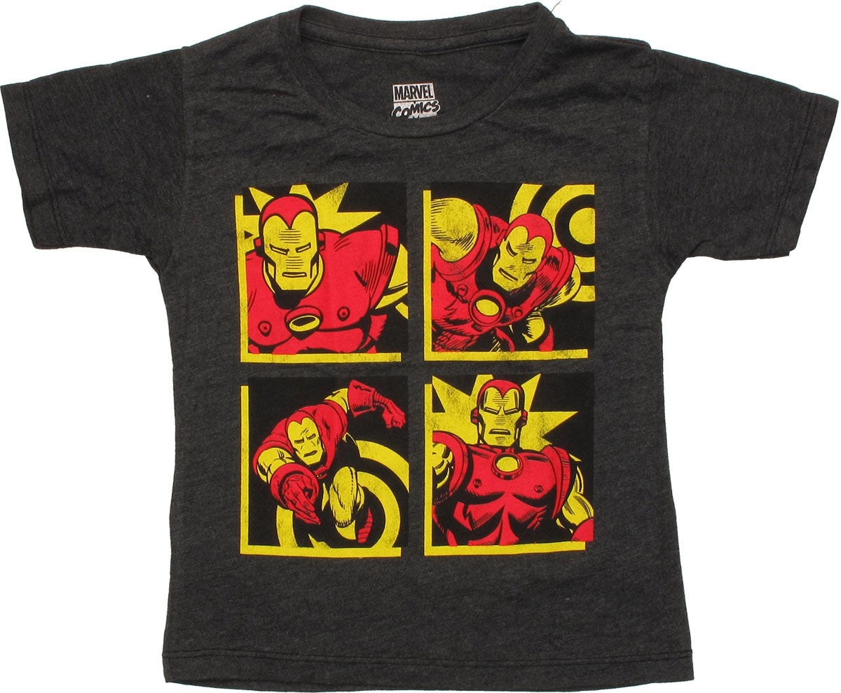 Iron Man Vintage Squares Toddler T-Shirt