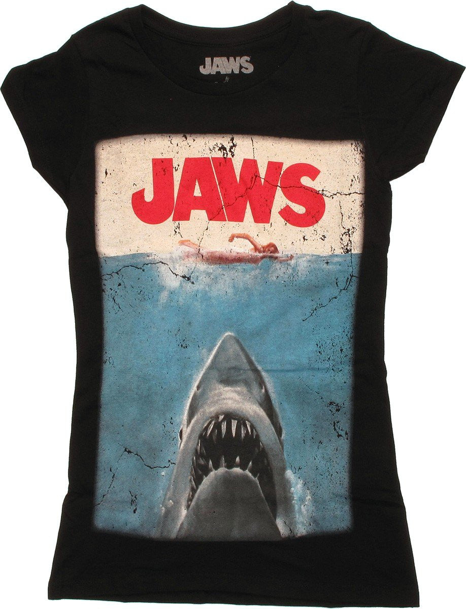 Jaws Poster Black Baby Tee
