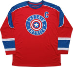 Captain America Shield Logo Captains Hockey Jersey