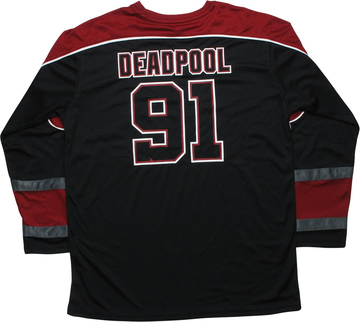 Deadpool Logo 91 Black Hockey Jersey