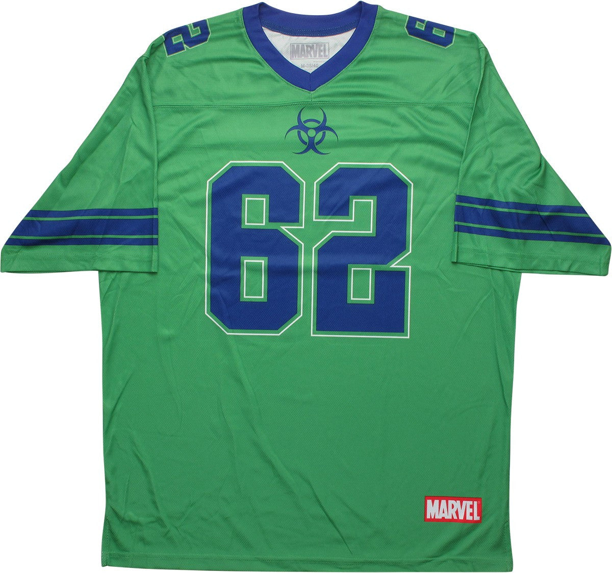 Incredible Hulk 62 Biohazard Logo Football Jersey