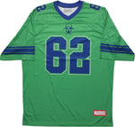 Incredible Hulk 62 Biohazard Logo Football Jersey