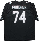 Punisher Logo 74 Black Football Jersey