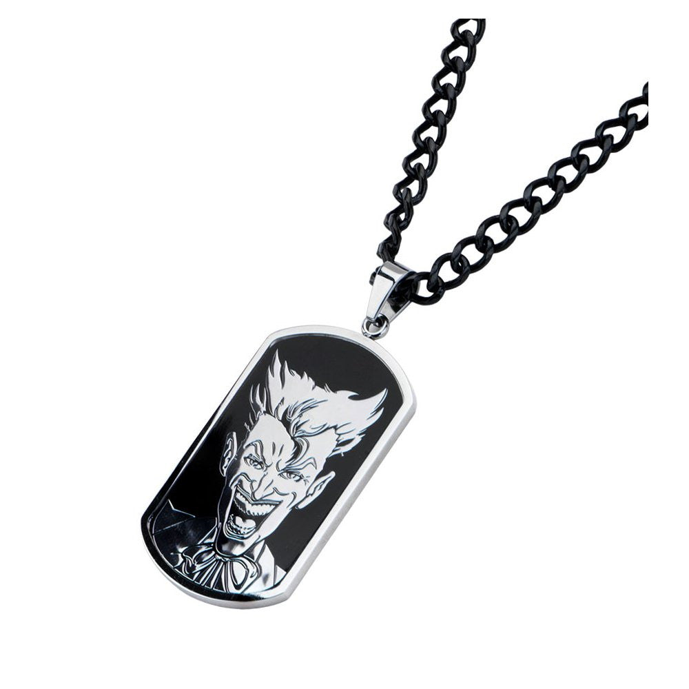 Joker Bust Dog Tag Necklace