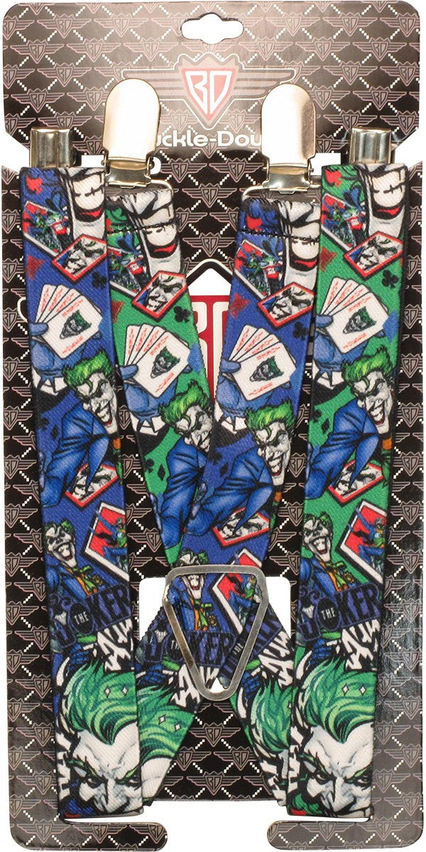 Joker Card Collage Suspenders