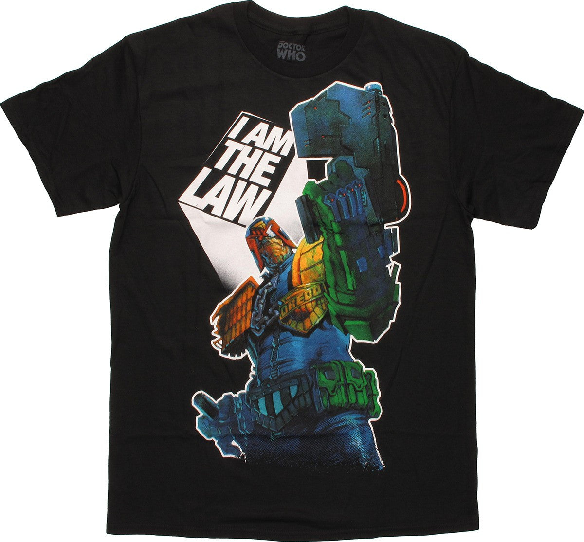 Judge Dredd I Am Law Gun Raised T Shirt