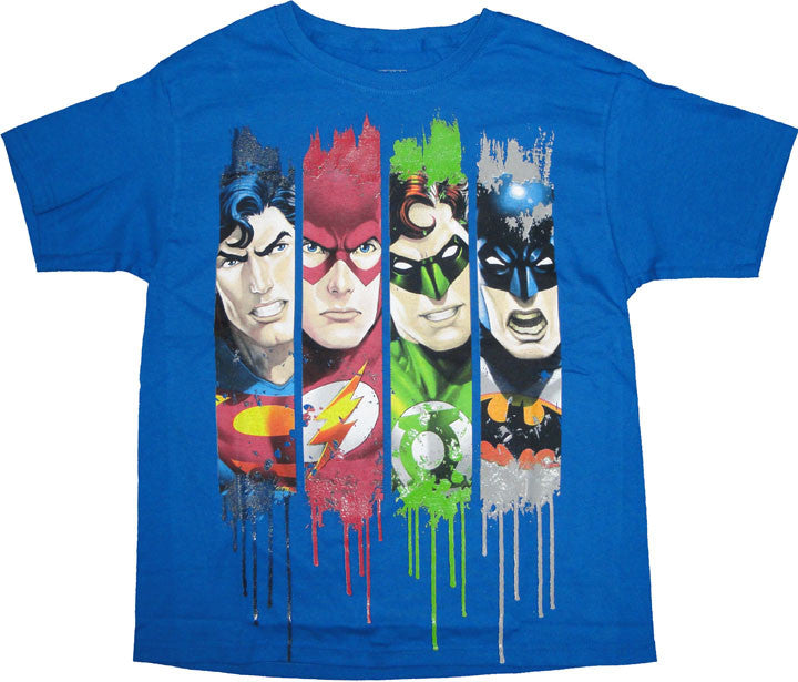 Justice League Drip Youth T Shirt