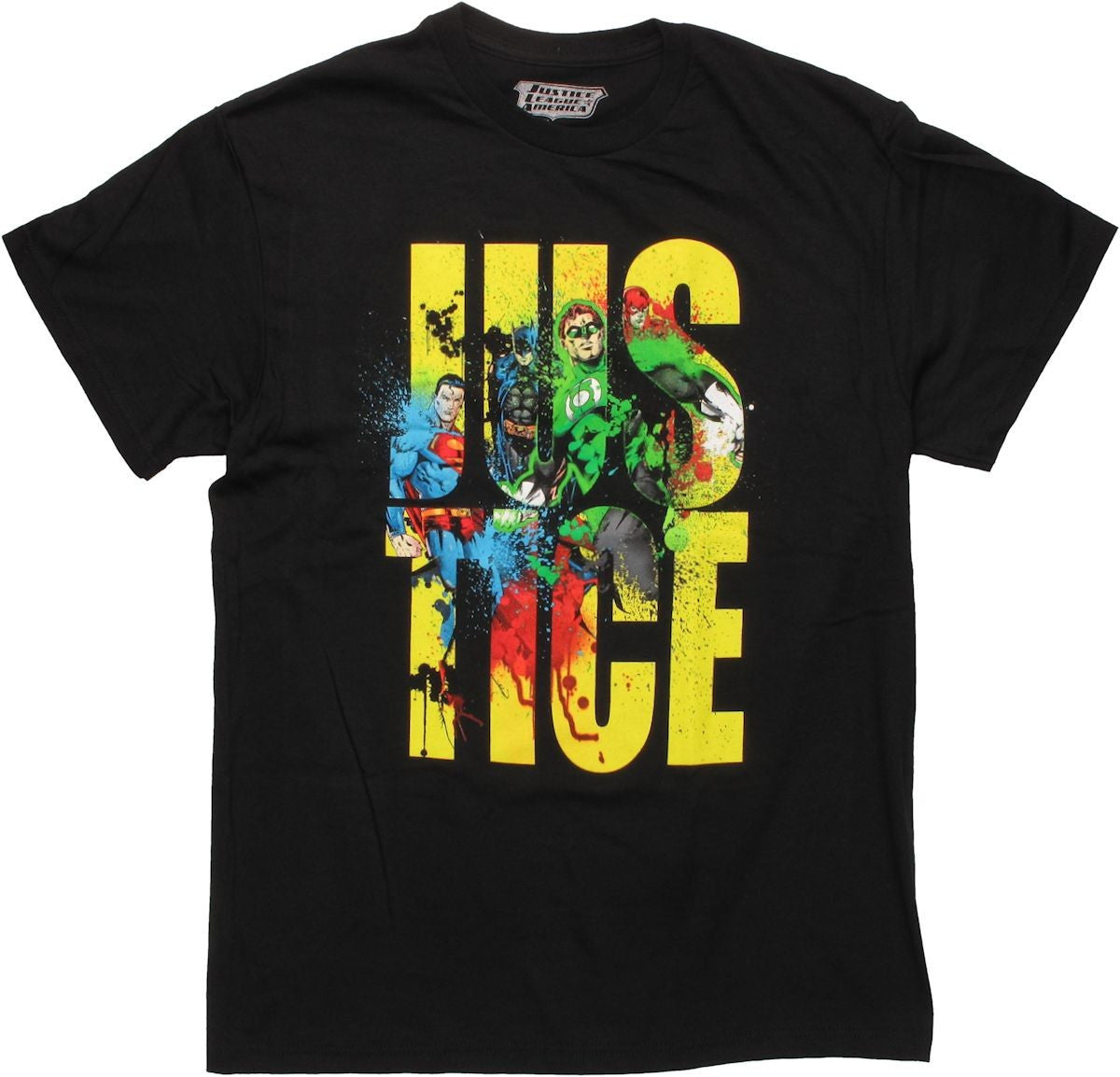 Justice League Group Name Splatter T Shirt