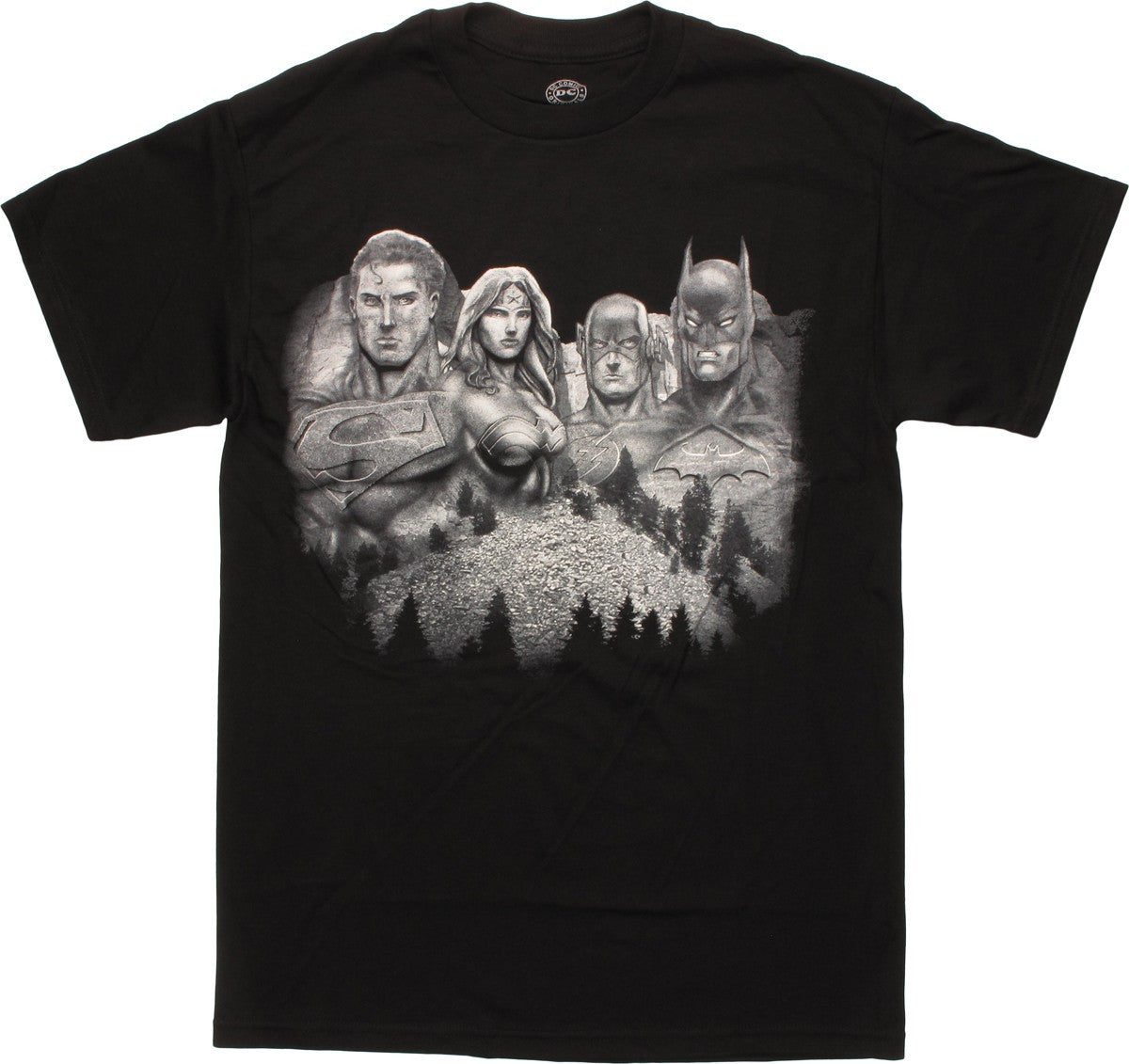 Justice League Heroes Mount Rushmore T-Shirt