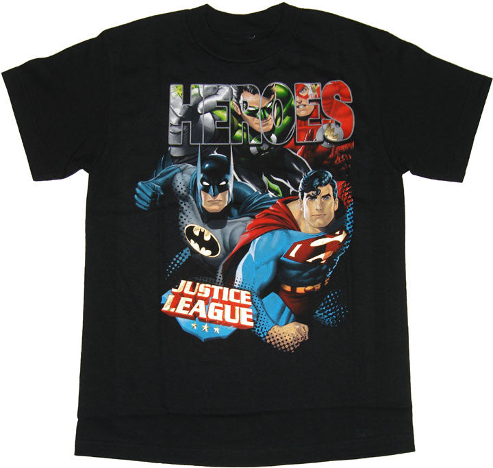 Justice League Heroes Youth T Shirt
