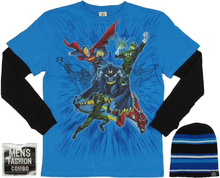 Justice League Long Sleeve Shirt Combo