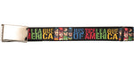 Justice League of America Faces Rectangles Mesh Belt