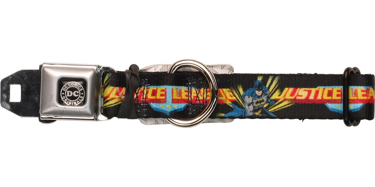 Justice League Team Rays Wrap Black Pet Collar