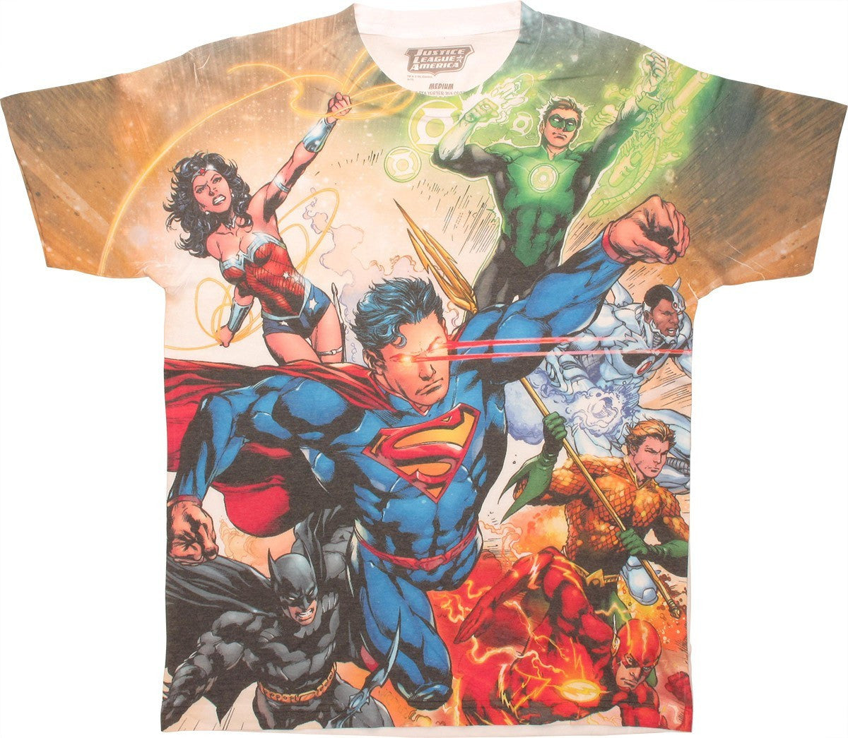 Justice League Team Sublimated T Shirt Sheer