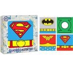 Justice League Uniforms Glass Coaster Set
