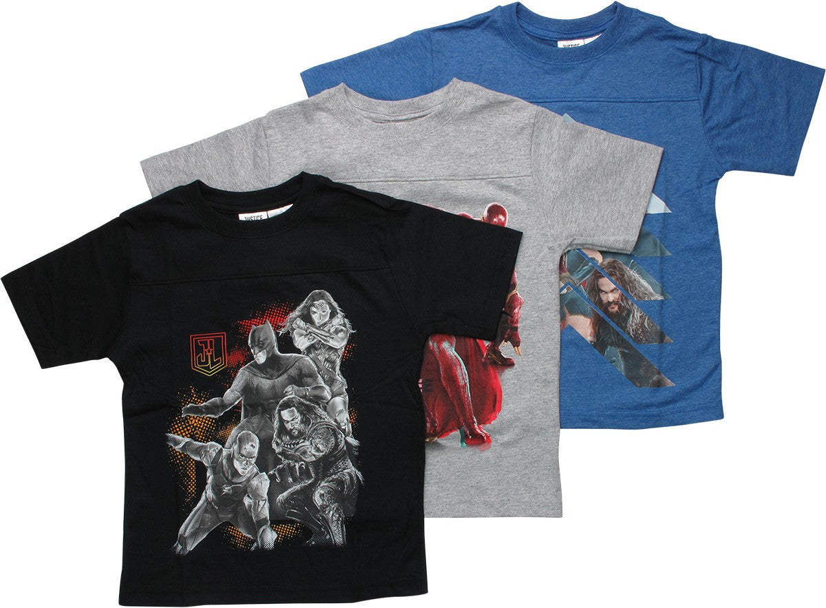 Justice League Movie 3-Pack Juvenile T-Shirt