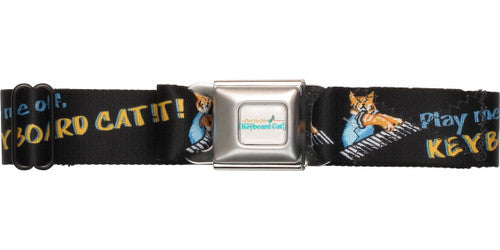 Keyboard Cat Play Me Off Seatbelt Mesh Belt
