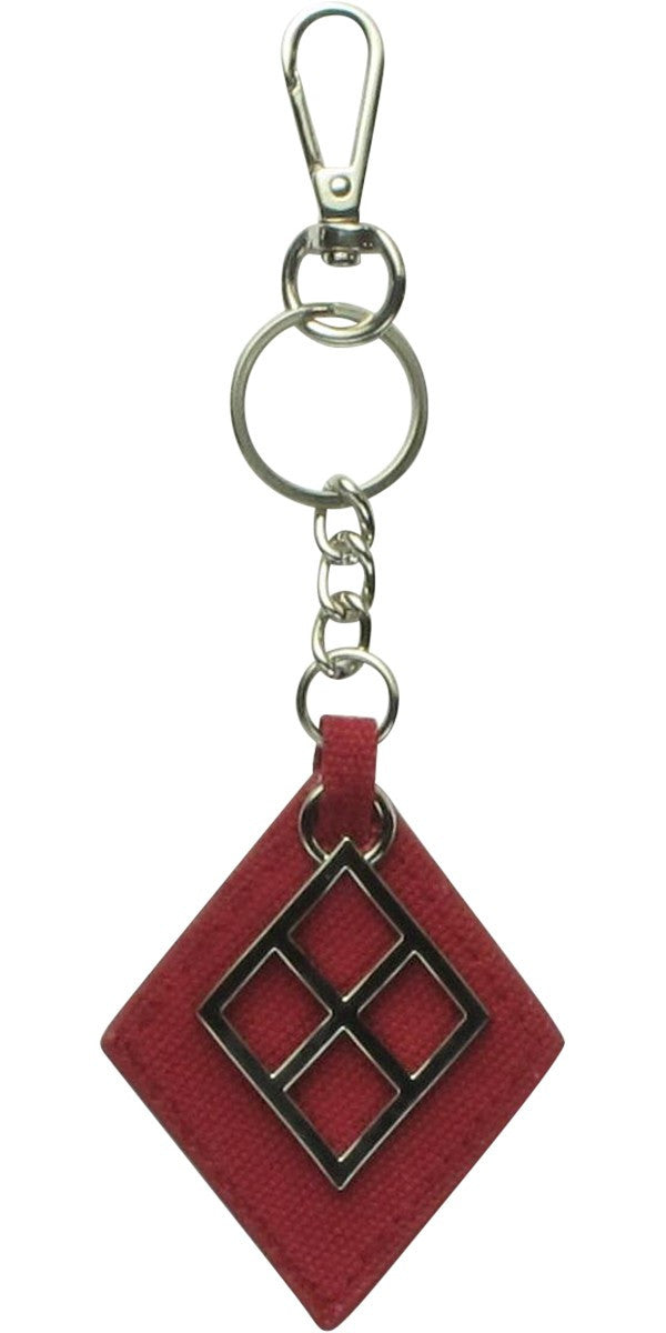 Harley Quinn Diamonds Outline Keychain