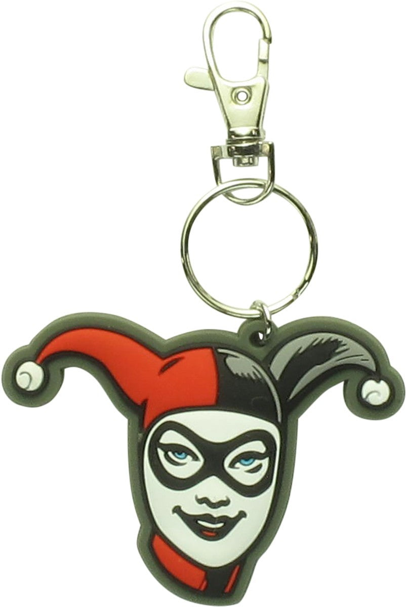 Harley Quinn 3D Face Rubber Keychain