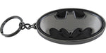 Batman Oval Black and Silver Logo Metal Keychain
