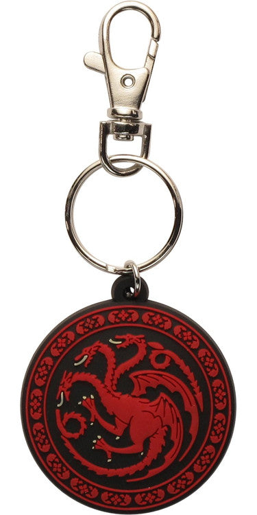Game of Thrones Targaryen Crest Rubber Keychain