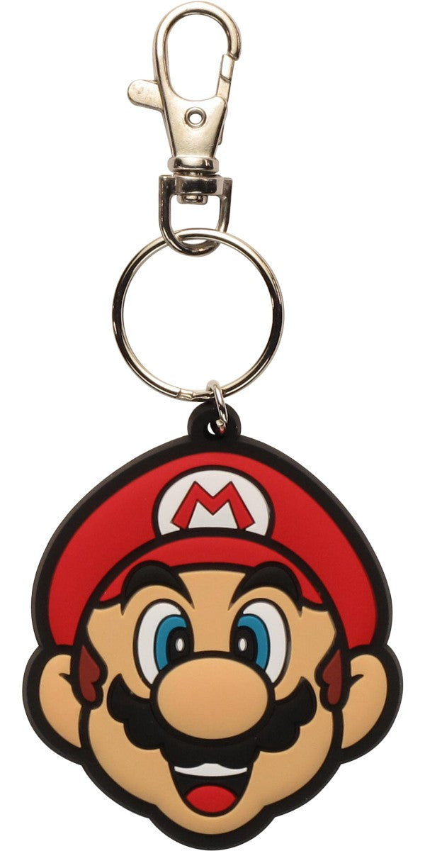 Super Mario 3D Face Rubber Keychain