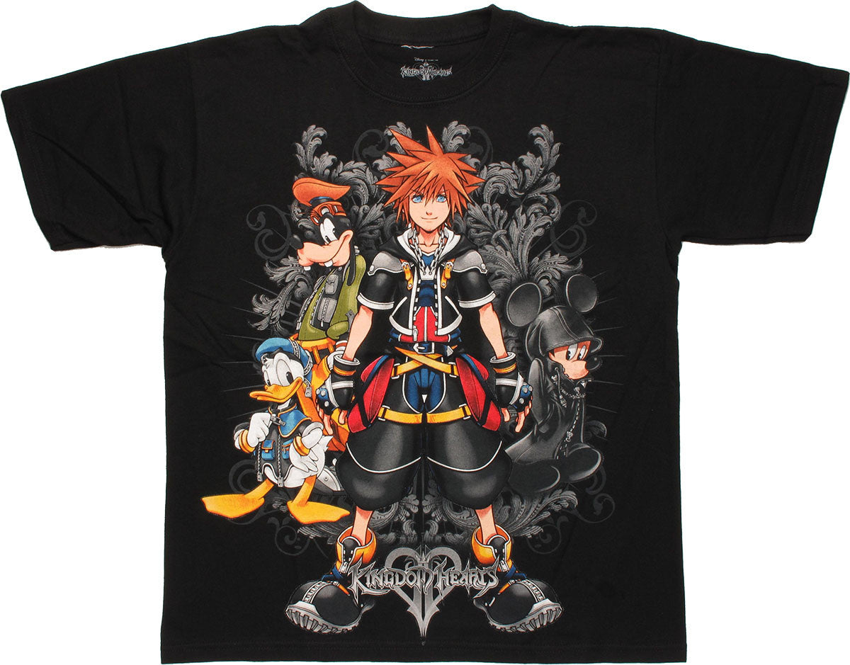 Kingdom Hearts Filigree Black T Shirt