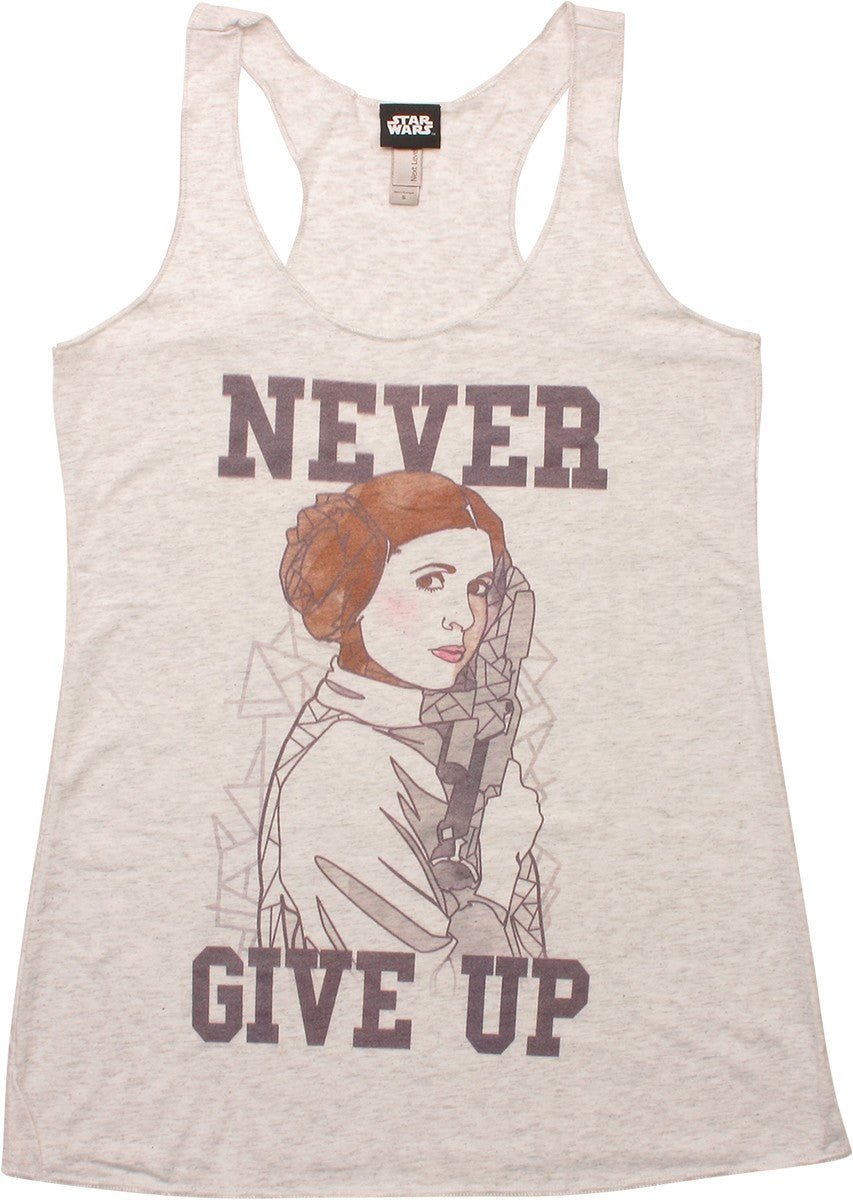 Star Wars Never Leia Give Up Ladies Tank Top