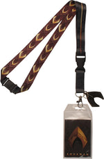 Aquaman Movie Logo and Metal Charm Lanyard