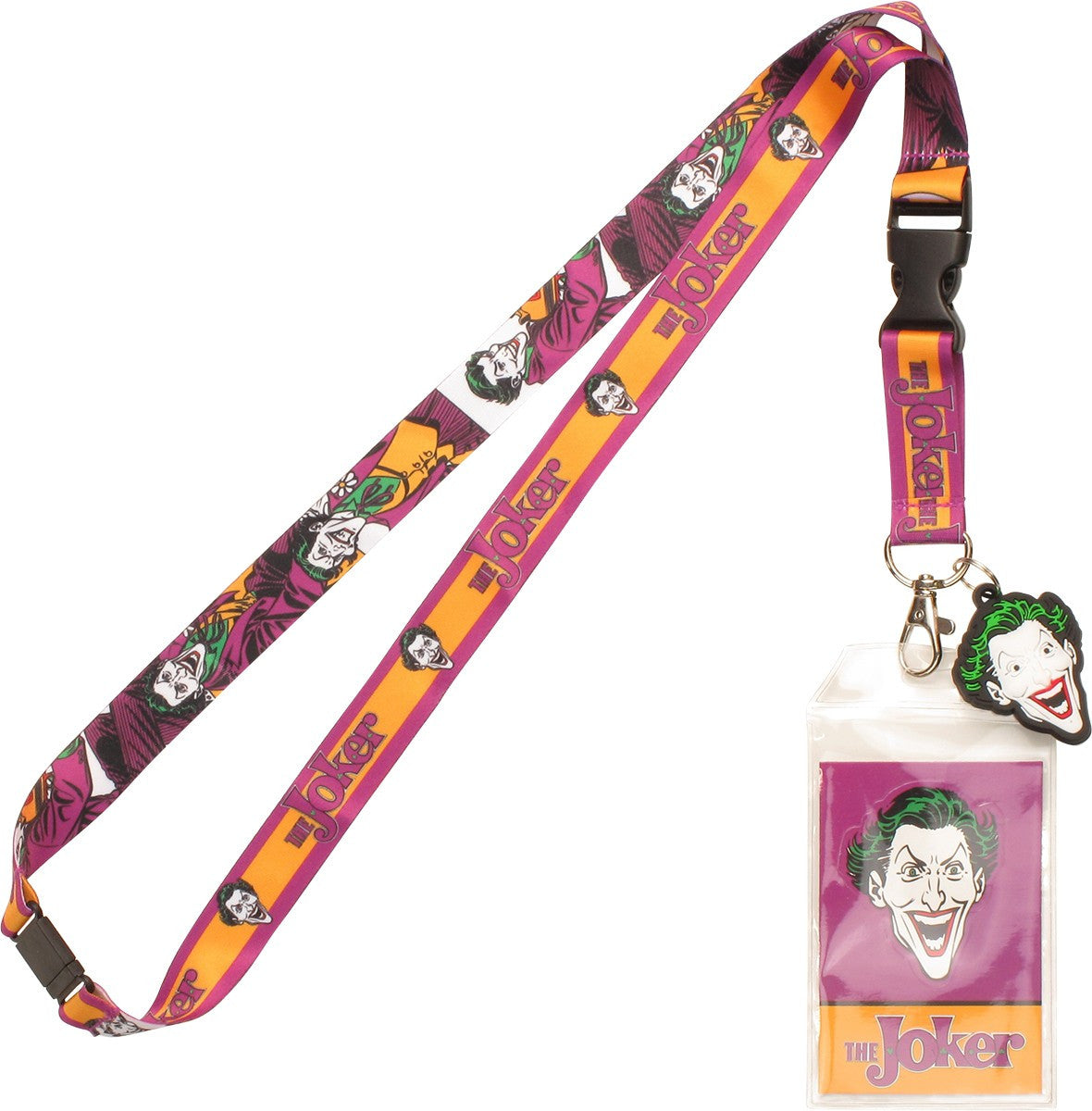 Joker Name Stripe Charm Lanyard