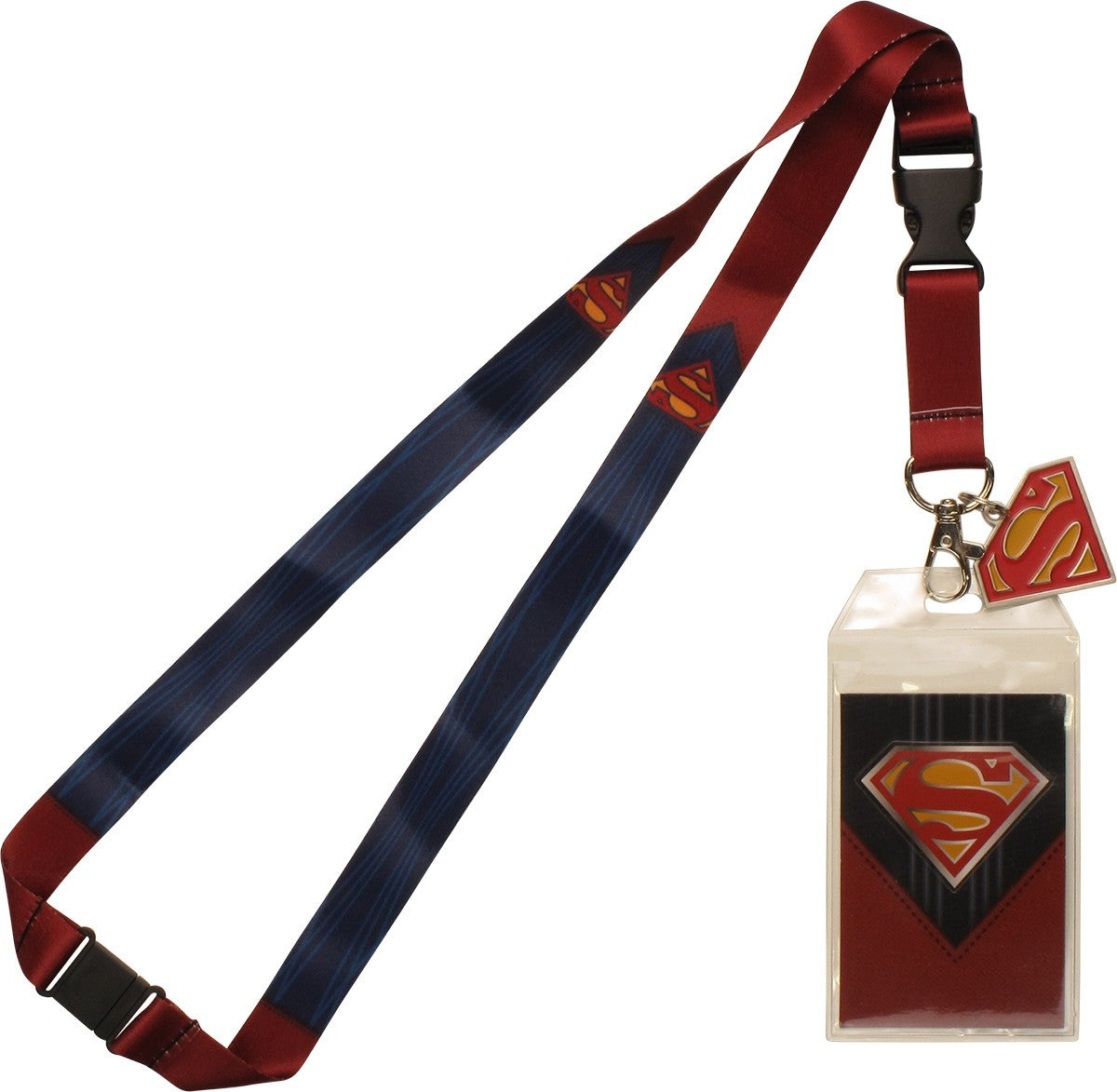 Superman Suit Up Metal Charm Lanyard