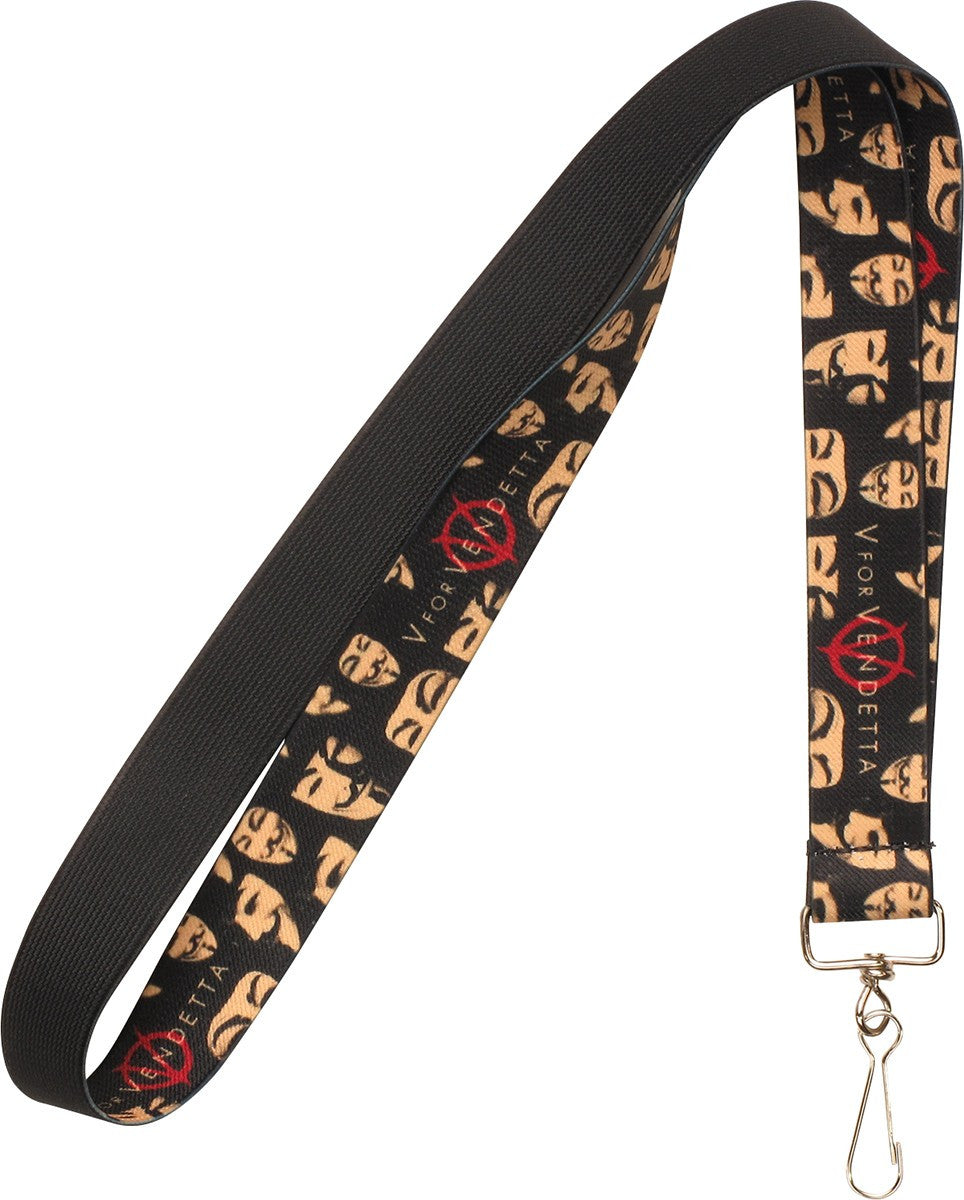 V for Vendetta Logo Masks Elastic Lanyard