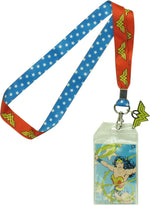 Wonder Woman Logos Stars WW Logo Charm Lanyard
