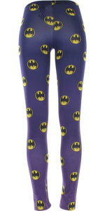 Batman All Over Logo Purple Leggings