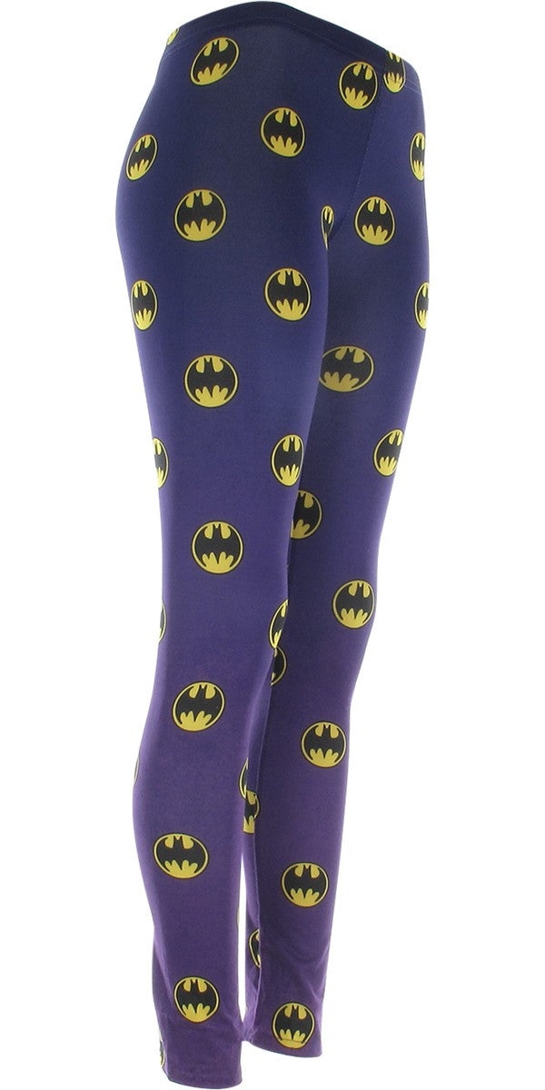 Batman All Over Logo Purple Leggings