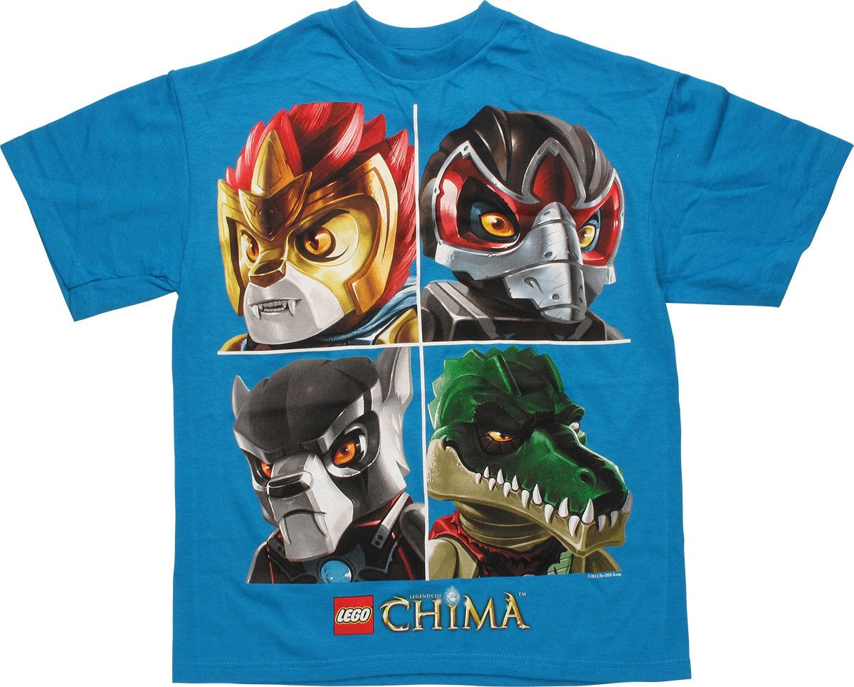 Lego Chima Four Portraits Blue Youth T-Shirt
