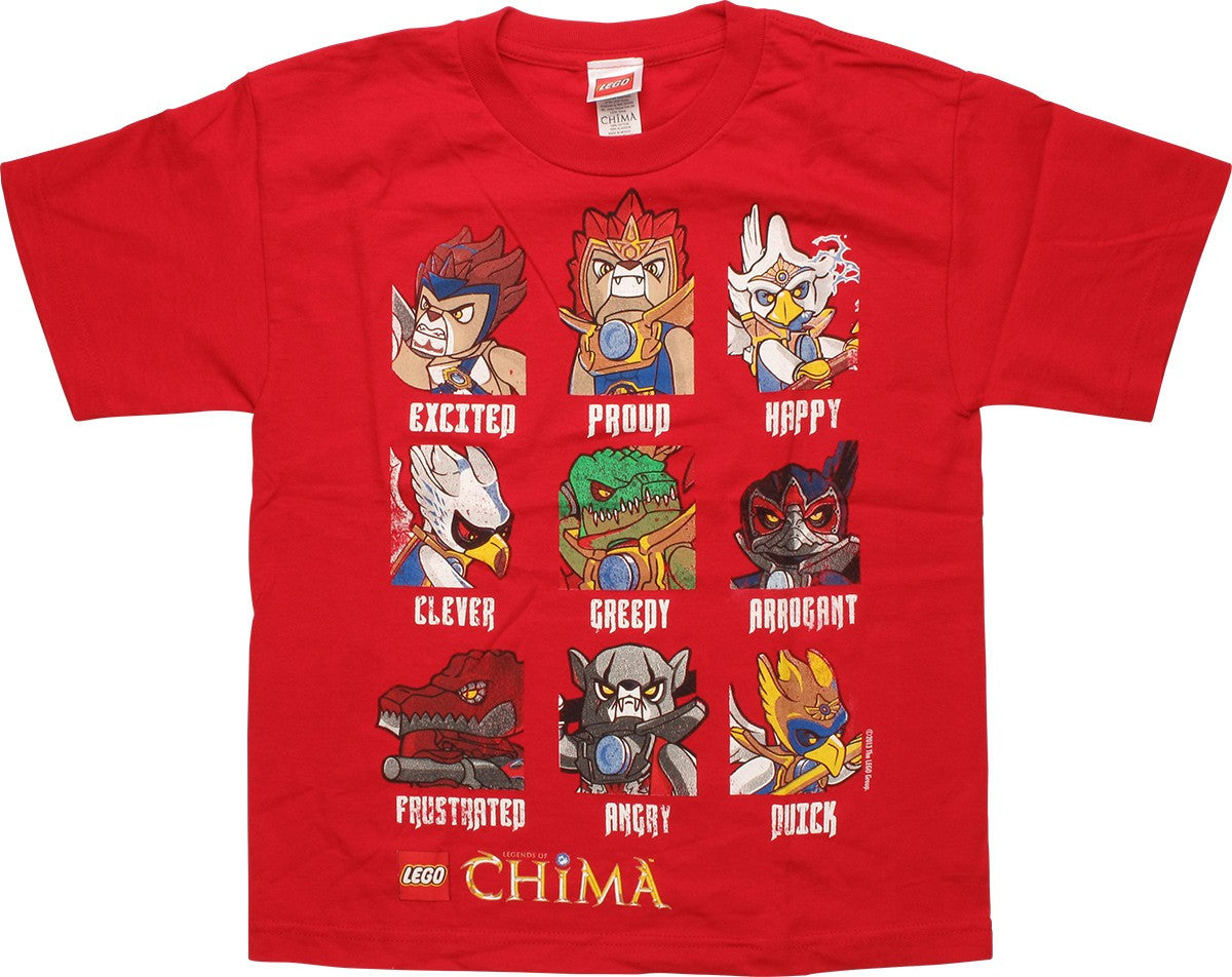 Lego Chima Personalities Red Juvenile T-Shirt