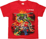 Lego Ninjago Fight Scene Red Youth T-Shirt