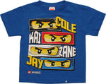Lego Ninjago Four Eyes and Names Youth T-Shirt