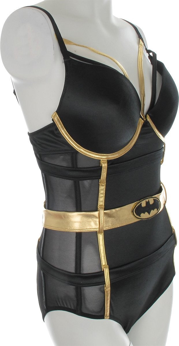Mesh Inflation Batman Batman Costume Satin and Mesh Bodysuit – Stylin Online