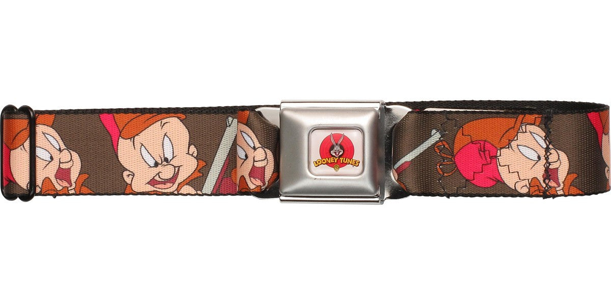 Looney Tunes Elmer Fudd Name Brown Seatbelt Mesh Belt