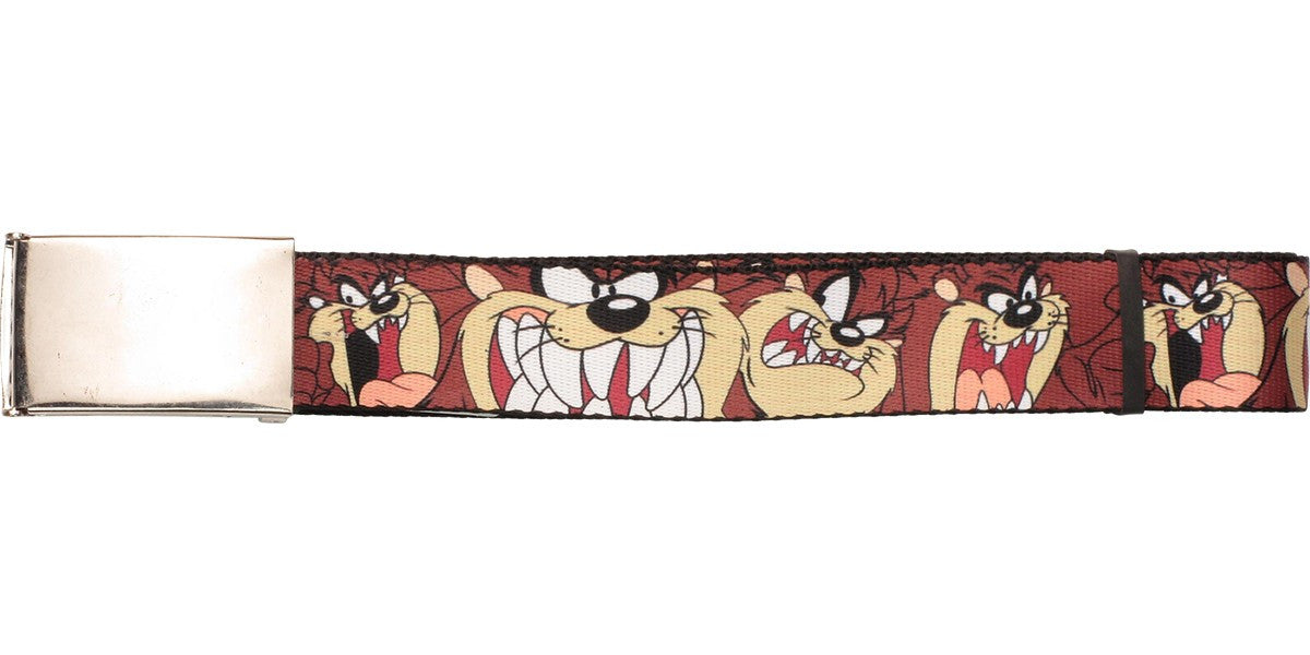 Looney Tunes Taz Faces Wide Mesh Belt