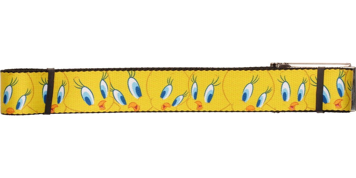 Looney Tunes Tweety Bird Faces Wide Mesh Belt