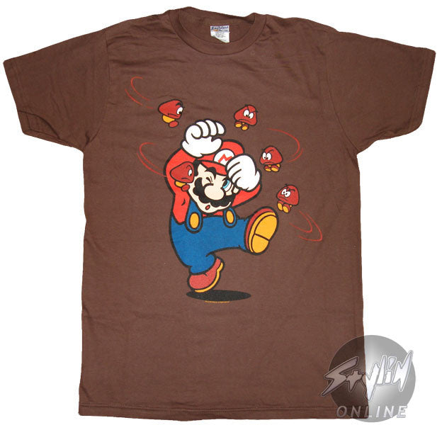Mario Swirling Goombas T-Shirt Sheer