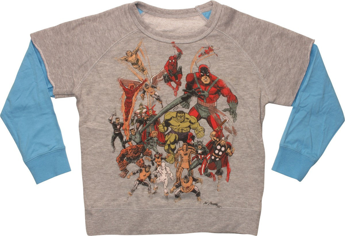 Marvel Big Group Fight Ready Juvenile Sweatshirt