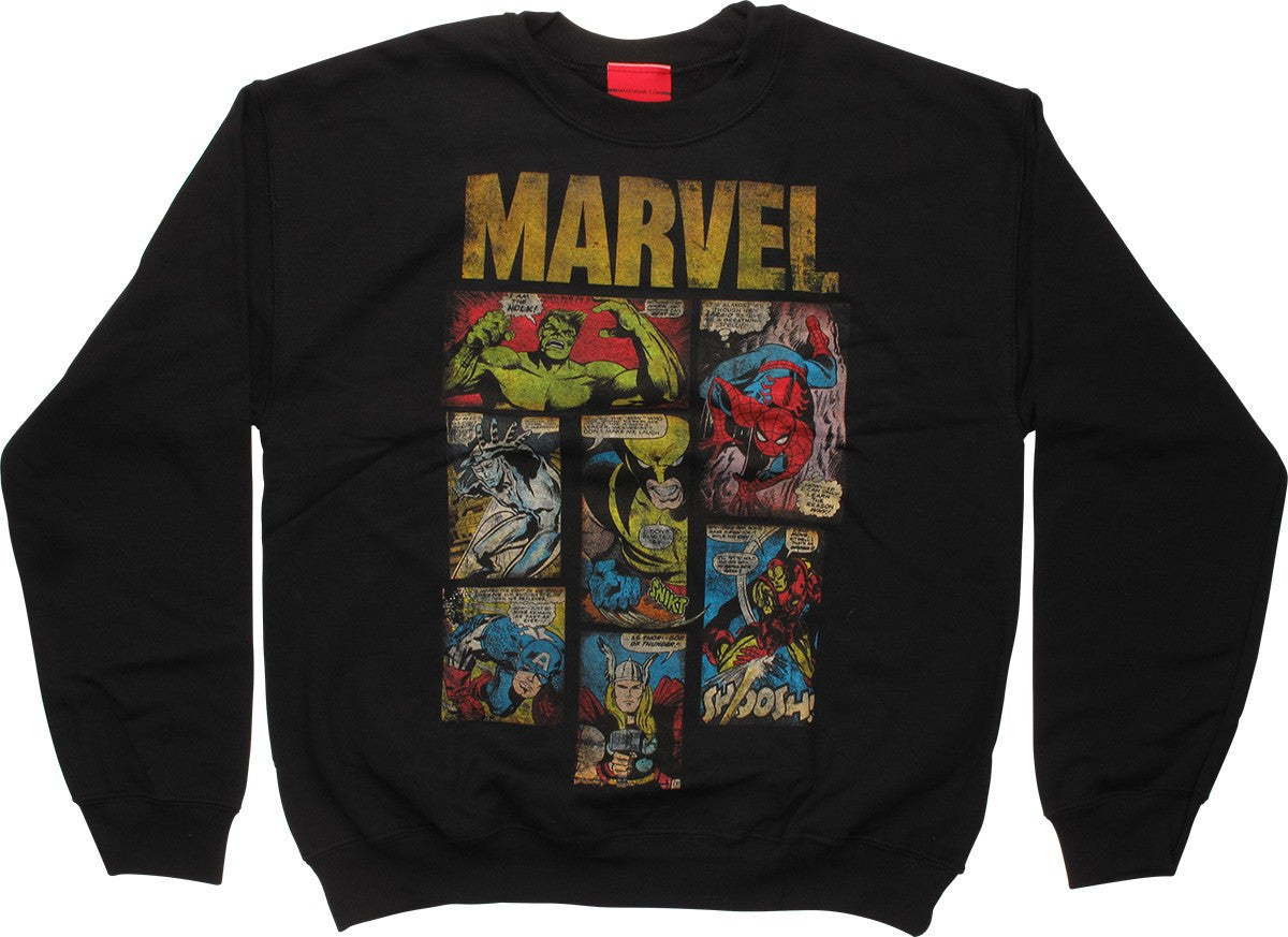 Marvel Comic Book Panels Sweatshirt