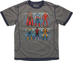 Marvel Pixel Hero Lines Mesh Youth T Shirt